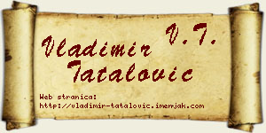 Vladimir Tatalović vizit kartica